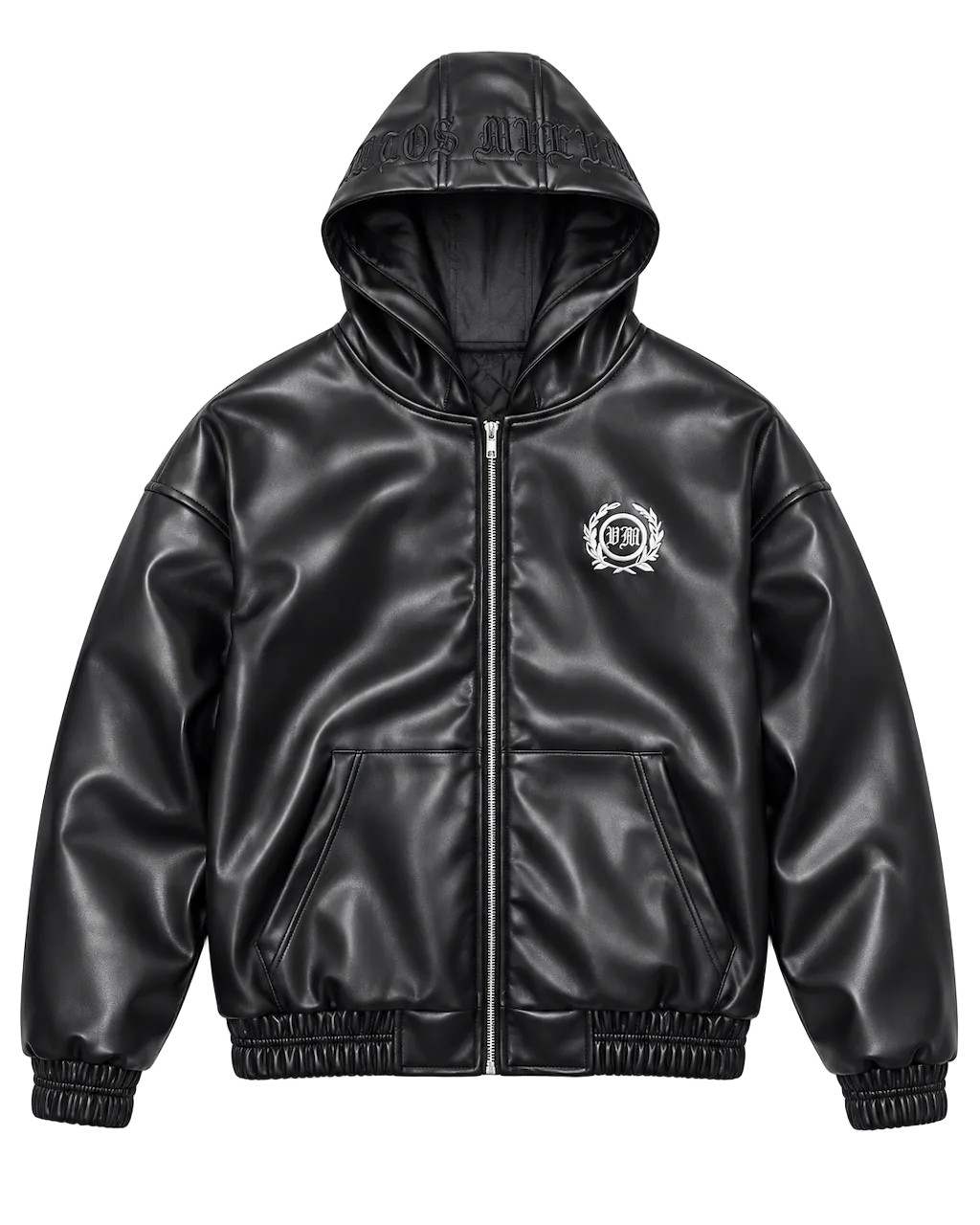 HOODED LEATHER JACKET